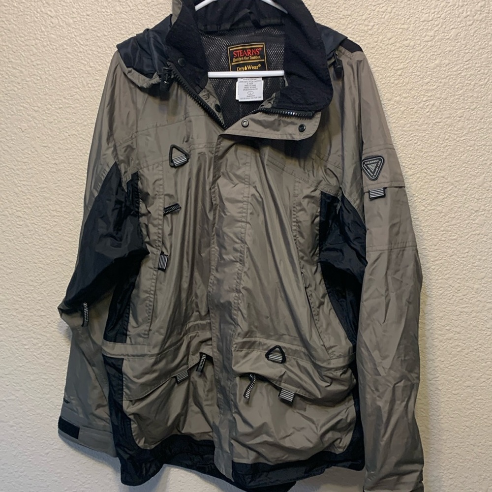 Stearns Men’s Olive & Black Raincoat Jacket